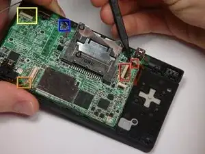 Disconnecting (Top) Nintendo DSi Motherboard cables