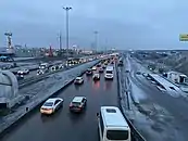 Reconstruction of M5 highway in Moscow Oblast, December 2020.