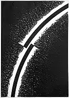 Interrupted segmented path, collography, 1973