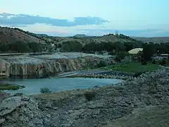 Travertine formation at Hot Springs State Park