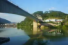 Photo of the Nanping-Longyang Railway bridge over Shaxi River in China
