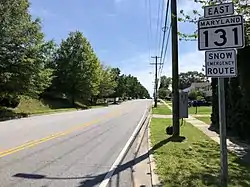 West Seminary Avenue at Thornton Road in Mays Chapel, Maryland