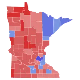 2022 Minnesota secretary of state election results map by county