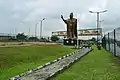 A wide view of the Statue of Chief M.K.O Abiola in Abiola Gardens, Ojota, Lagos-Nigeria