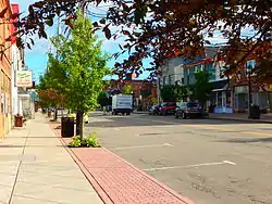 Main Street (Erie County Route 9) through downtown Angola