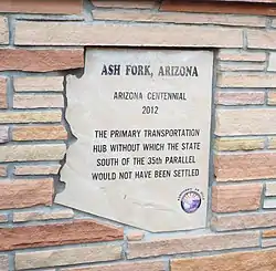 Ash Fork Centennial Marker