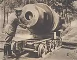 A Russian 11-inch gun captured at Novogeorgievsk.