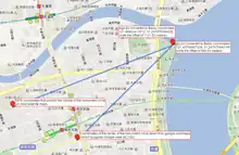 Baidu Map with WGS-84, GCJ-02 and BD-09 markers