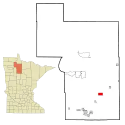 Location of Tenstrike, Minnesota