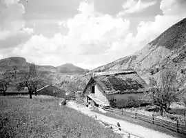 A farm building in Bonneval, during the 1920s