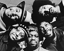 Bloodstone, c. 1973. Counterclockwise from top left: Charles McCormick, Willis Draffen, Harry Williams, Charles Love, and Roger Durham.