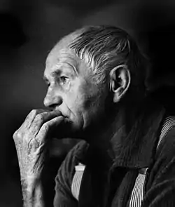 Portrait of Bohumil Hrabal taken in 1988 by Hana Hamplová