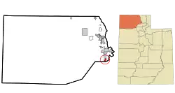 Location within Box Elder County and the State of Utah.