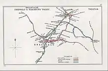 Railway lines in Sheffield in 1912