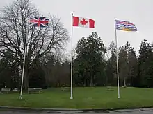 Image 5The Royal Union Flag (left) at Stanley Park in Vancouver (from Canadian royal symbols)