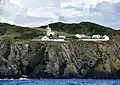 The lighthouse compound viewed from the sea