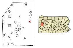 Location of Chicora in Butler County, Pennsylvania.