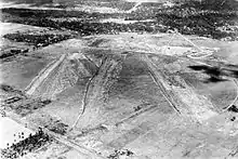 Aerial view of Kemayoran Airport while still under construction.