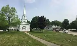 Town center: Canterbury United Community Church (L) & Country Store (R)