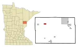 Location of the city of Cromwellwithin Carlton County, Minnesota