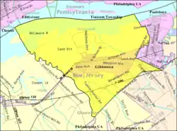 Census Bureau map of Greenwich Township, Gloucester County, New Jersey