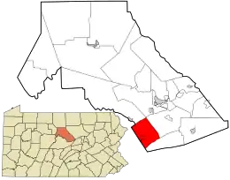 Location in Clinton County and the state of Pennsylvania.