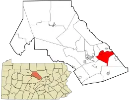 Location in Clinton County and the state of Pennsylvania.