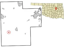 Location within Creek County, and the state of Oklahoma