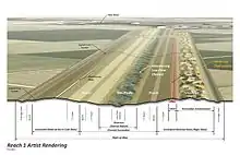 A rendering of what the channel portion of the FM Area Diversion Project may look like.