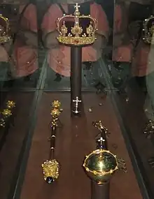 Regalia of Sweden with the orb