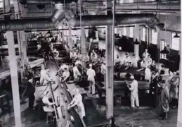 Line 3 - workers assemble 3.7 calibre anti-aircraft shells