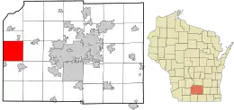 Location in Dane County and the state of Wisconsin.