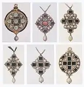 Six ink and wash designs for pendants by Hans Holbein the Younger, British Museum