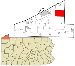 Location in Erie County and the U.S. state of Pennsylvania