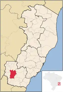 Location in Espírito Santo state