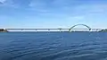 The Fehmarn Sound Bridge, as seen from Großenbrode