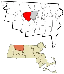 Location in Franklin County in Massachusetts