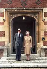 Margaret Thatcher and George H. W. Bush at Chequers, 12 February 1984