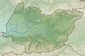 Map showing the location of Prometheus Cave Natural Monument