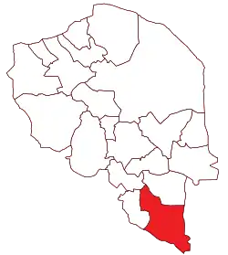 Location of Qaleh Ganj County in Kerman province