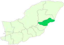 Location of Galikash County in Golestan province