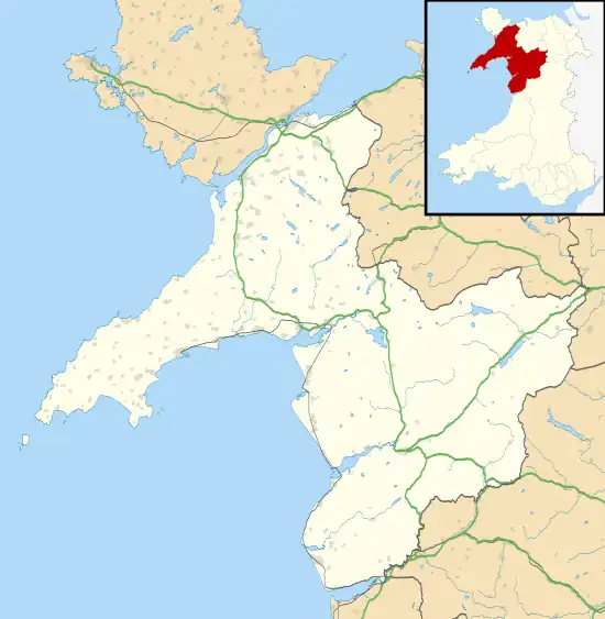 Arfon transmitting station is located in Gwynedd