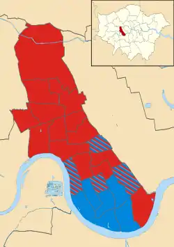 Hammersmith and Fulham 1998 results map