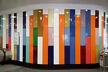 Lothar Goetz's Cannon art installation features a variety of coloured vitreous enamel panels.