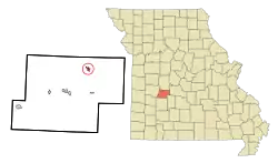 Location of Cross Timbers, Missouri