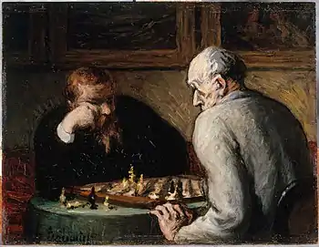 The Chess Players (c. 1863–67), oil on canvas, 24 x 32 cm., Petit Palais, Paris
