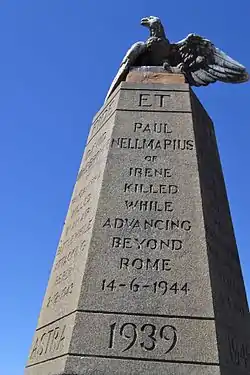 Cornwall Hill Military Memorial to the fallen.