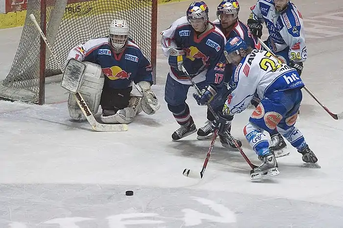 Ice Hockey goalkeeper Irbe of EC Red Bull Salzburg.jpg