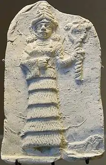 Babylonian terracotta relief of Ishtar from Eshnunna (early second millennium BCE)
