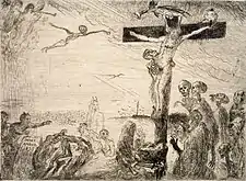 Christ Tormented by Demons (1895) etching and drypoint, 17.9 x 24.2 cm., Museum of Fine Arts, Ghent